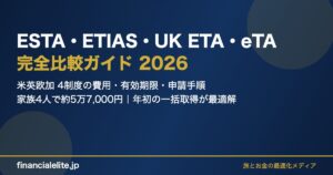 ESTA ETIAS UK ETA eTA 完全比較ガイド 2026