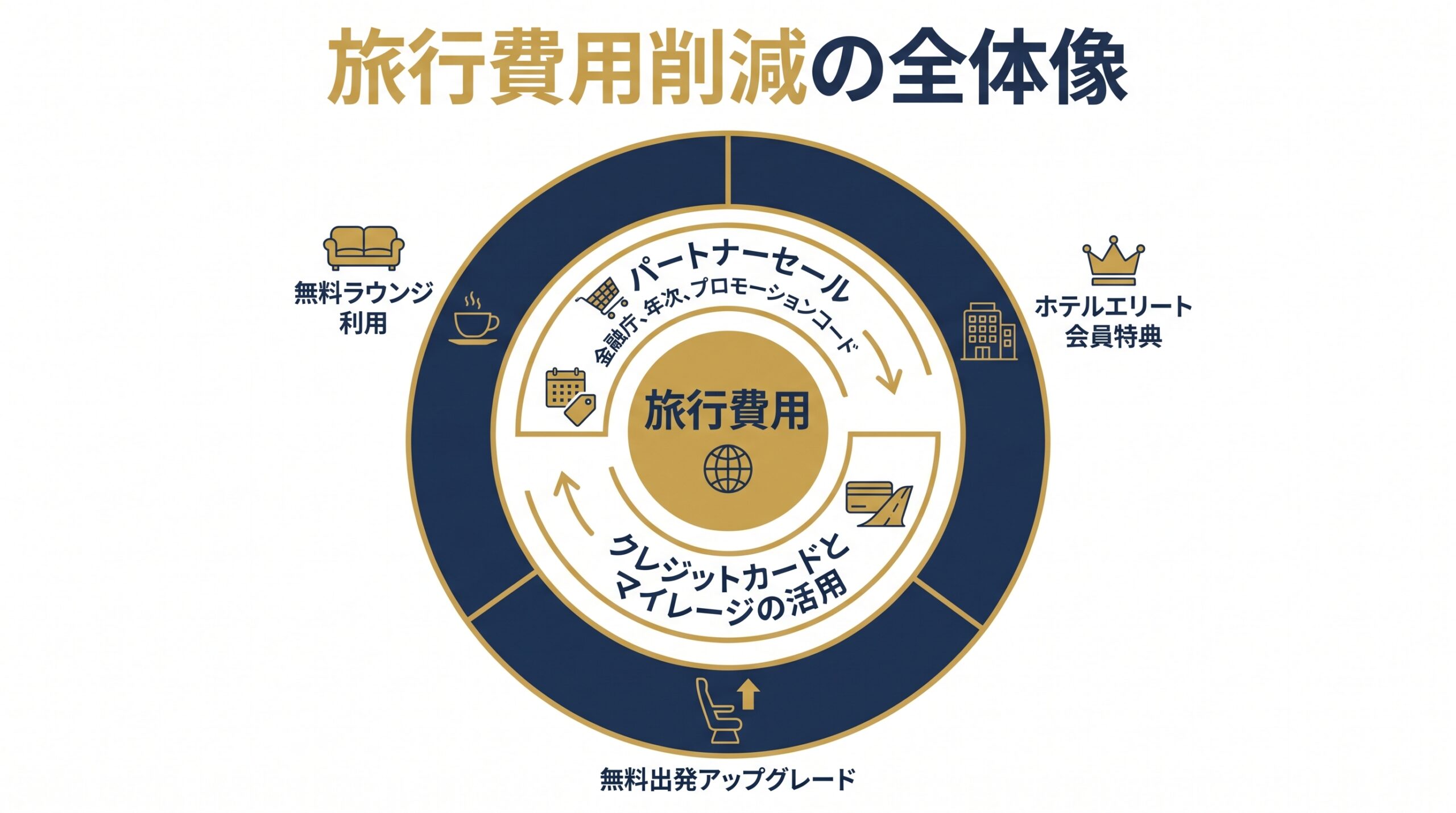 旅行費用削減の全体像 インフォグラフィック